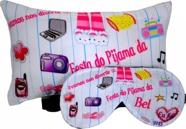 Almofada 20x30cm e Mascara de dormir Personalizadas - REF: 681909